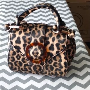 Mini cheetah print bag